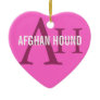 Afghan Hound Breed Monogram Christmas Tree Ornament
