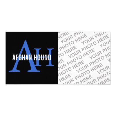 Afghan Hound Breed Monogram Photo Cards by FCACshelter