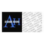 Afghan Hound Breed Monogram Photo Cards