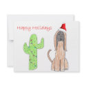 Afghan Hound Cactus Christmas invitations