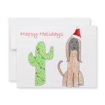 Afghan Hound Cactus Christmas Invites