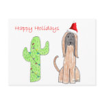 Afghan Hound Cactus Christmas Postcards