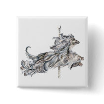 Afghan Hound Carousel Jump Pinback Button