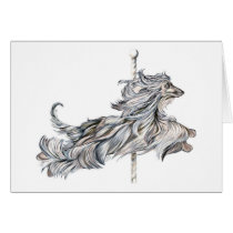 Afghan Hound Carousel Jump Card