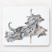 Afghan Hound Carousel Jump Mouse Pads