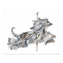 Afghan Hound Carousel Jump posters