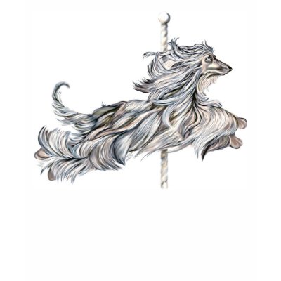 Afghan Hound Carousel Jump Tee Shirt by DanesRUs