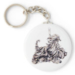 Afghan Hound Carousel Moving Key Chain