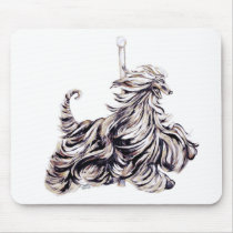 Afghan Hound Carousel Moving mousepads
