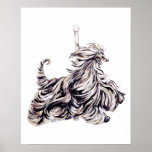 Afghan Hound Carousel Moving Print