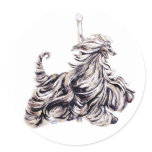 Afghan Hound Carousel Moving Sticker