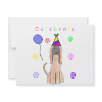 Afghan Hound Celebrate invitations