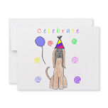 Afghan Hound Celebrate Personalized Invite