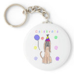 Afghan Hound Celebrate Keychains