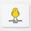 Afghan Hound Chick mousepads