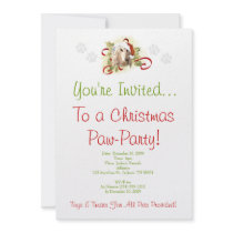 Afghan Hound Christmas Invitation