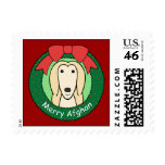 Afghan Hound Christmas Postage