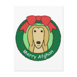 Afghan Hound Christmas Postcard