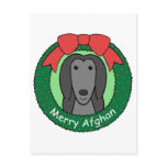 Afghan Hound Christmas Post Card