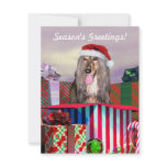 Afghan Hound Christmas Surprise Personalized Invitation