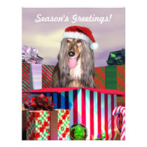 Afghan Hound Christmas Surprise invitations