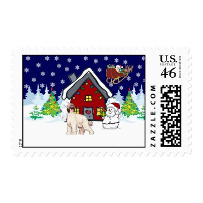 Afghan Hound Country Christmas Postage Stamps by freespiritdesigns