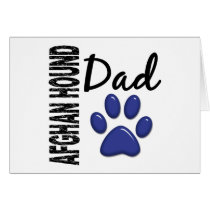 Afghan Hound Dad 2 Greeting Cards