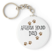 Afghan Hound Dad Key Chain