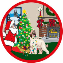 Afghan hound deck the halls photo sculptures