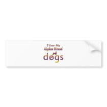 Afghan hound designs bumper sticker