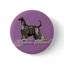 Afghan Hound, Detailed, Black Pin