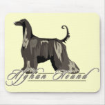 Afghan Hound, Detailed, Black Mouse Pad