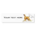 Afghan Hound, Detailed, Gold Bumper Sticker