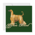 Afghan Hound, Detailed, Gold Custom Invitations