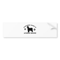 Afghan Hound dog breed design Bumper Sticker