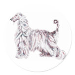Afghan Hound Elegance Stickers