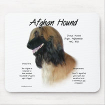 Afghan Hound (fawn) History Design mousepads by GreyWolfCreation Afghan Hound (fawn) History Design mousepads