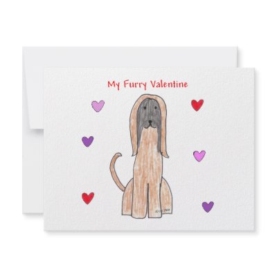 Afghan Hound Furry Valentine Personalized Invites by giftsjustforuholiday