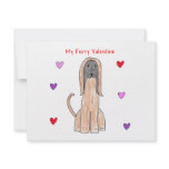 Afghan Hound Furry Valentine Personalized Invites