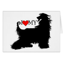 Afghan Hound I Love (heart) my cards by DanesRUs Afghan Hound I Love (heart) my cards