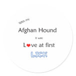 Afghan Hound Lick Design Stickers