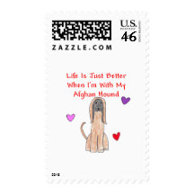 Afghan Hound Life Is Just Better Postage Stamp