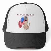 Afghan Hound Made In The USA Hat by giftsjustforuholiday Afghan Hound Made In The USA Hat