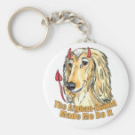 Afghan Hound Made Me Do It Key Chains