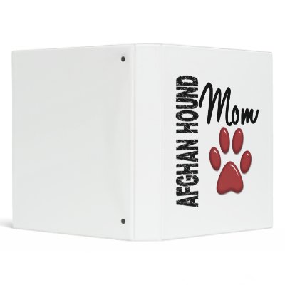 Afghan Hound Mom 2 Binder by poochloverstuff