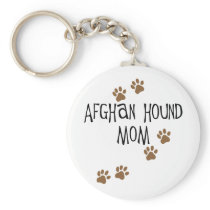 Afghan Hound Mom Keychain