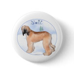 Afghan Hound Noel - Button