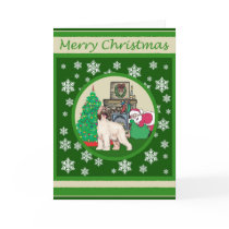Afghan Hound Old Fashioned Christmas Greeting Card