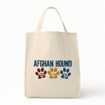 AFGHAN HOUND Paw Print Dad bags by poochloverstuff AFGHAN HOUND Paw Print Dad bags