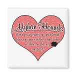 Afghan Hound Paw Prints Dog Humor Magnets